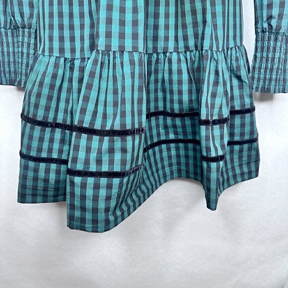 NWOT Draper James RSVP Long Sleeve Tiered Green & Black Plaid Dress Size - XXL - Picture 9 of 16